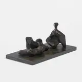 Henry Moore, Three Piece Reclining Figure: Maquette No. 5, 1977, bronze