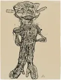 Jean Dubuffet, Personnage, ink on paper