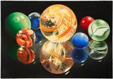 Charles Bell, Marbles XI, 1984, oil on canvas