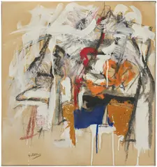 Michael Goldberg, Untitled, 1955, oil on paper laid on canvas