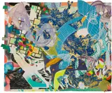 Frank Stella, Study for Karpathenburg I, 1996, printed paper collage on paper laid on foamcore