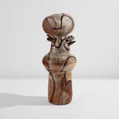 Peter Voulkos, Sculpture, 1956, stoneware assembled from wheelthrown sections and sprouts, slips and glaze