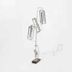 George Rickey, Three Open Parallelepipeds, 1985, stainless steel