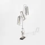 George Rickey, Three Open Parallelepipeds, 1985, stainless steel