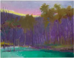 Wolf Kahn, Violet Woods, 1992, oil on canvas