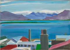 Louisa Matthíasdóttir, Sharksheiden, 1986, oil on canvas