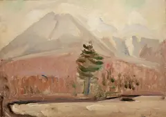 Marsden Hartley, Snow Capped Mountain, 1939, oil on Academy board