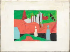Stuart Davis, Study after "Landscape with Garage Lights", 1950–1952, oil on canvas