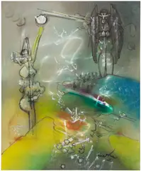Roberto Matta, Rencontre poétique, 1966–1969, oil on canvas