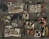 José Gurvich, Día en el cerro, 1957, oil on cardboard mounted to board