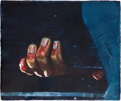 Joseph Yaeger, Ellipsis, 2021, watercolor on gessoed canvas