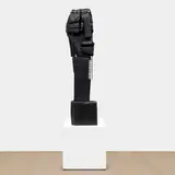 Leilah Babirye, Prince Ggamotoka from the Kuchu Royal Family of Buganda, 2021, wood, wax, nails, aluminum and found objects