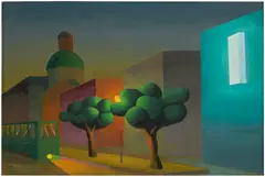 Salvo, Il tram, 2007, oil on panel