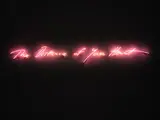 The Distance of Your Heart by Tracey Emin, 2019, neon, sold May 2026