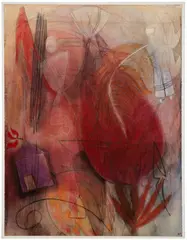 Emmi Whitehorse, San Ysidro, 1990, mixed media on paper mounted to canvas