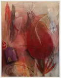 Emmi Whitehorse, San Ysidro, 1990, mixed media on paper mounted to canvas