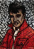 Keith Haring, Untitled (Elvis Presley), sumi ink on printed paper
