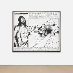 Mike Kelley, Little Side Cave #1, 1985, acrylic on paper tacked to stretched canvas