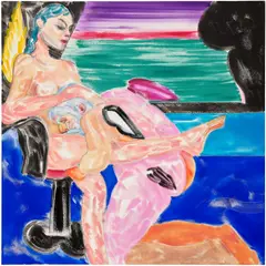 Ronald B. Kitaj, Los Angeles No. 27 (Go Down), 2003–2004, oil on canvas