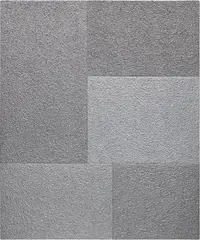 Peter Halley, Five Silver Cells, 2014, metallic acrylic and Roll-a-Tex on canvas