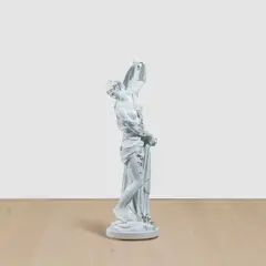 Daniel Arsham, Blue Calcite Eroded Venus Callipyge, 2021, blue calcite, selenite and Hydro-Stone