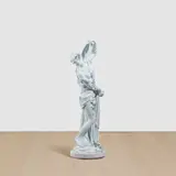 Daniel Arsham, Blue Calcite Eroded Venus Callipyge, 2021, blue calcite, selenite and Hydro-Stone