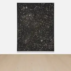 Vierterfebruarzweitausendundzehn by Ugo Rondinone, 2010, spray paint on canvas and silkscreen on plexiglass plaque, sold May 2026