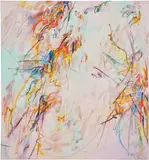 Xiyao Wang, If you forget your name, please follow me no. 4, 2022, acrylic and oilstick on canvas