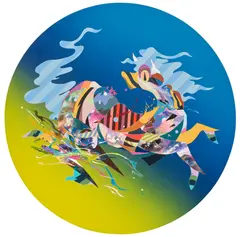 Untitled by Tomokazu Matsuyama, 2015, acrylic on canvas, sold May 2026