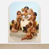 Meleko Mokgosi, Democratic Intuition, Lerato: Agape I, 2016, oil on canvas over panel