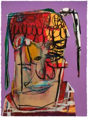 Genesis Tramaine, Jesus loves women, 2021, acrylic, oilstick, oil pastel, gouache, acrylic ink, spray paint and Holy Spirit on paper