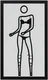 Shahnoza dancing in bra and pants by Julian Opie, 2007, continuous computer animation on LCD screen, sold May 2026