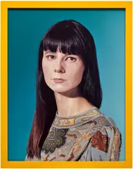 Gillian Wearing, Self Portrait of Me Now in Mask, 2011, chromogenic print, in artist's frame