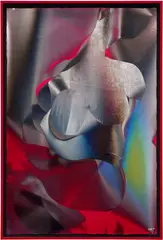Larry Bell, CS 11.6.15D, 2015, mixed media on paper mounted on canvas, in artist's chosen frame