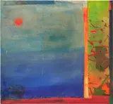 R.A. Obe Sir Frank Bowling, Bumble Bee, 2003, acrylic and acrylic gel on collaged canvas
