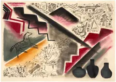 Jaune Quick–to–See Smith, The Rockies, 1990, charcoal and pastel on paper