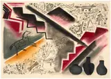 Jaune Quick–to–See Smith, The Rockies, 1990, charcoal and pastel on paper