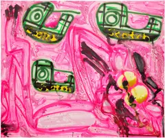 Katherine Bernhardt, Untitled, 2018, acrylic and spray paint on canvas