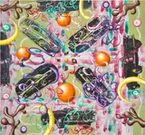 Kenny Scharf, Drivedala, 2006, oil, acrylic, spray paint, silkscreen ink and mixed media on canvas