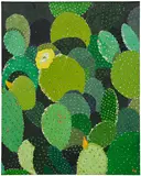 Hilary Pecis, Cactus Blooms, 2017, acrylic on canvas