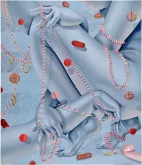 Sarah Slappey, Girl Talk, 2021, oil and acrylic on canvas