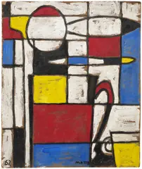 Francisco Matto, Naturaleza muerta, 1962, oil on board mounted to wood