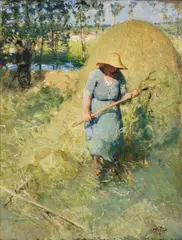 Pierre Eugène Montézin, La Fenaison en Normandie, 1940, oil on canvas