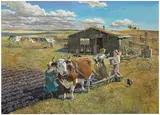 John Philip Falter, New Land Old Land, 1974, oil on canvas