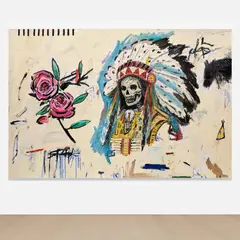 Wes Lang, Moon and Stars, 2020, acrylic and oilstick on canvas
