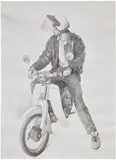Claudio Bravo, Motorcycle Rider, 1990, graphite on paper