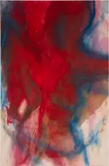 Rita Ackermann, Fire by Days XIII, 2011, oil and spray paint on canvas