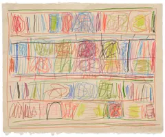 Stanley Whitney, Untitled, 2017, colored crayon on paper
