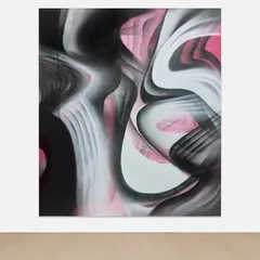 Andrea Marie Breiling, Untitled (Maestro's Tension), 2022, spray paint on canvas