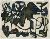 David Smith, ΔΣ 11/1/52 (double-sided), 1952, egg ink and tempera on paper